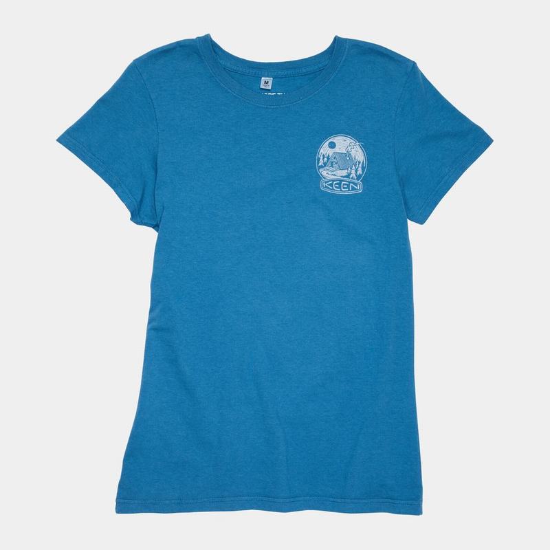 Discount Keen Mountains To Sea' Womens T-Shirts Blue (9278-CHPNF)